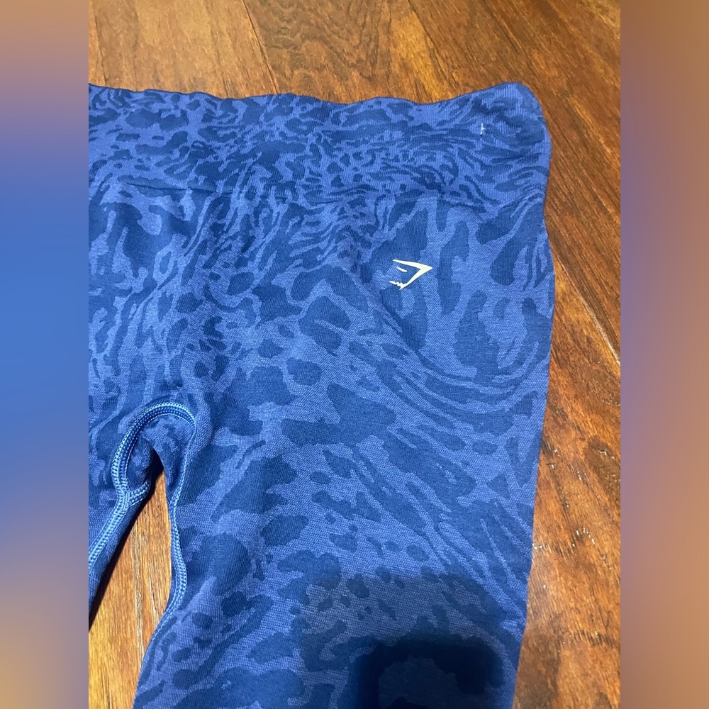 Gymshark Blue Animal Print Seamless Leggings XL